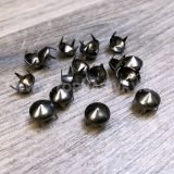 Cvočky na oblečení 8 mm kulaté - gun metal