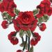 Květinová 3D aplikace červené květy