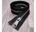 Kovový stříbrný zip 80 cm / ČERNÝ