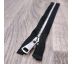 Kovový stříbrný zip 20 cm / ČERNÝ