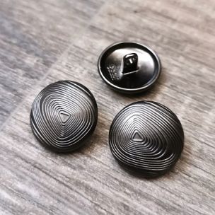 Gun metal knoflík Otisk / 18 mm