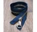 Kovový stříbrný zip 60 cm / NAVY MODRÁ