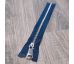 Kovový stříbrný zip 20 cm / NAVY MODRÝ