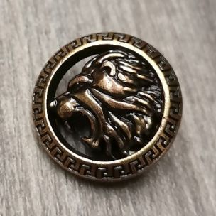 Bronzový knoflík se lví hlavou No.2 / 15 a 20 mm