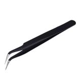 Kovová pinzeta černá délka 12 cm zahnutá